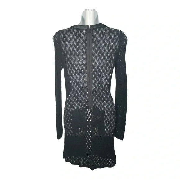 DVF Diane Von‎ Furstenberg Knit Cashmere  Blend Black Mini Dress - Picture 5 of 7